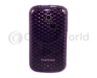 PURPLE Gel Case Cover Skin For Samsung CHAT 335 S3350  