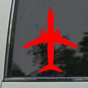 Boeing 737 800 Jet Airliner Red Decal Window Red Sticker 