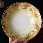 LOVELY HAND PAINTED R.S. GERMANY WHITE GREEN FLORAL HVY