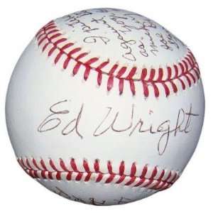 Ed Wright Autographed Baseball   STORY BRAVES 1945 52 d)   Autographed 