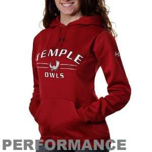  Under Armour Temple Owls Ladies Cherry Armour Pullover 