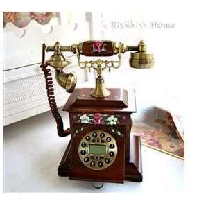    Collectible Wood Antique Telephone Home Decor CY 503B Electronics