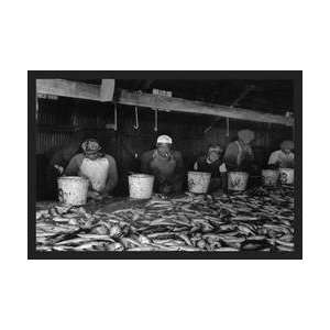 Cleaning Fish 12x18 Giclee on canvas 