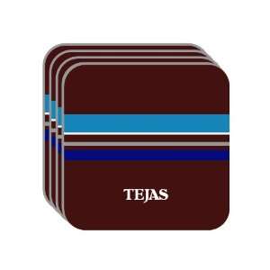 Personal Name Gift   TEJAS Set of 4 Mini Mousepad Coasters (blue 