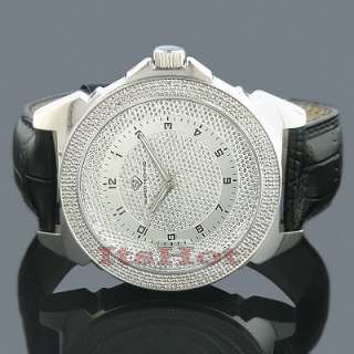 Large Super Techno Watches Mens Diamond Watch 0.12ct  