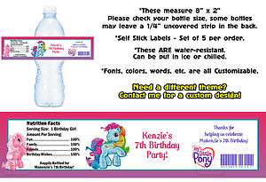   Pony ~ Printed Water Bottle Labels ~ Birthday Party Favors Supplies