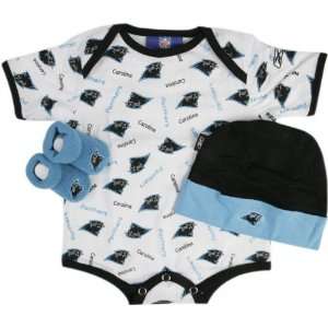   Carolina Panthers Newborn 0 3 Month Booty Gift Set
