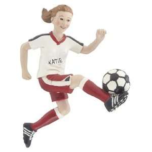  Personalized Soccer Girl Christmas Ornament