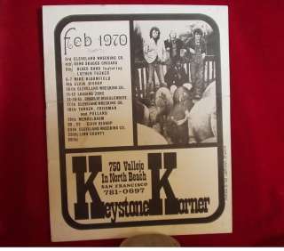 Elvin Bishop Band & Pigs 1970 SFKeystone Korner Poster  