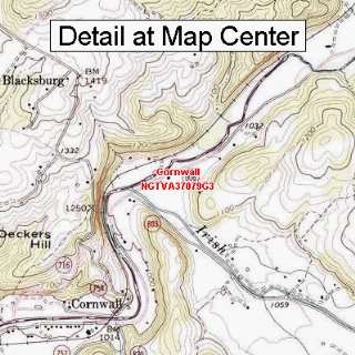  USGS Topographic Quadrangle Map   Cornwall, Virginia 