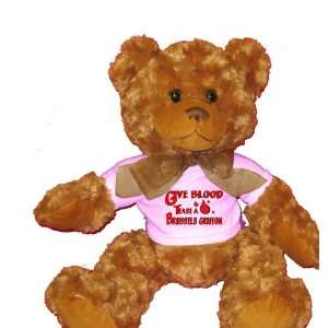 Give Blood Tease a Brussels Griffon Plush Teddy Bear with 