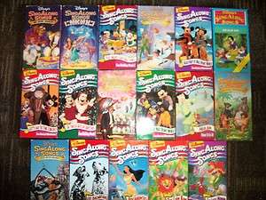 VHS Lot Of 17 Disneys Sing Along Songs Videos 012257480030  