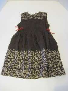 Isabel Garreton Girls Size 6X Black Flower Dress R80  