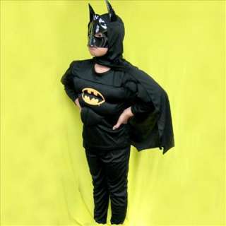 Muscle Batman Outfits Xmas Halloween Mask Boys Fancy Dress Costume 5 