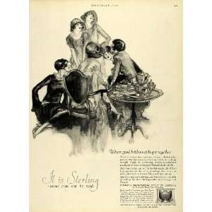  1926 Ad Art Deco Fashion Women Tea Party Bridesmaids 