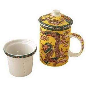  Yellow Dragons Tea Cup Set