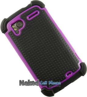 COLOR The rubber skin is black. The rear cover is purple and black 