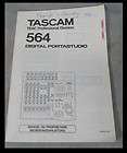 1990s 564 Portastudio Manual Tascam