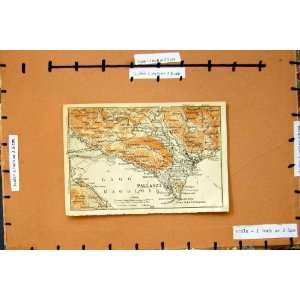  1913 MAP RIVIERA ITALY PALLANZA LAGO MAGGIORE FERIOLO 