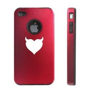  Apple iPhone 4 4S 4G Red D802 Aluminum & Silicone Case Cover Devil 