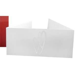  Invitation Belly Band   Silver Heart (50 Pack) Arts 