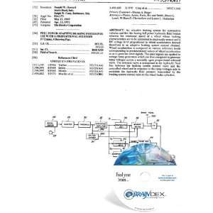  NEW Patent CD for FULL POWER ADAPTIVE BRAKING SYSTEM FOR 