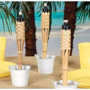  Bamboo (Case Of 12) Luau Party 11 Tabletop Citronella Tiki Torches 