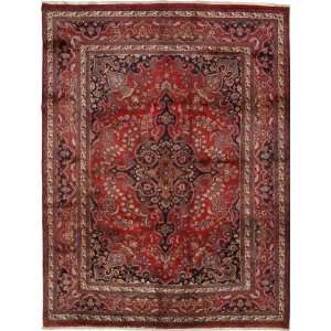   1011 Red Persian Hand Knotted Wool Mashad Rug Furniture & Decor