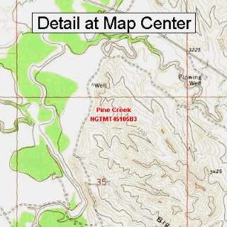  USGS Topographic Quadrangle Map   Pine Creek, Montana 