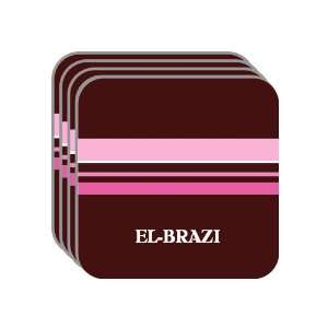 Personal Name Gift   EL BRAZI Set of 4 Mini Mousepad Coasters (pink 