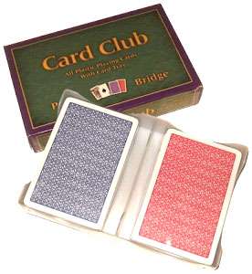 Card Club Playing Cards W/ Tray   Bridge size   Regular index