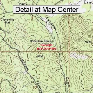  USGS Topographic Quadrangle Map   Claraville, California 