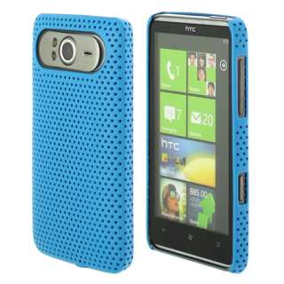 Sky Blue Hard Perforated Mesh Case Cover for HTC HD7  
