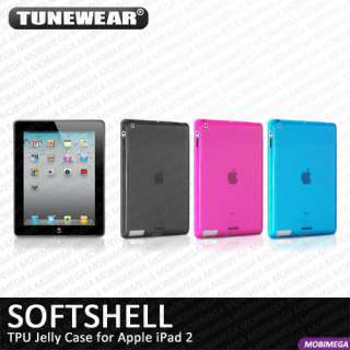   Softshell TPU Jelly Case Back Cover iPad 2 w Screen Protector Pink