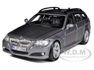 BMW 3 SERIES WAGON TOURING GRAY 1/24 DIECAST MODEL CAR BY BBURAGO 