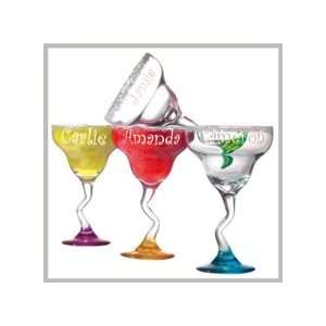 Personalized Margarita Glass Set