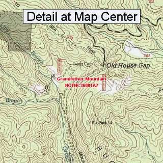  USGS Topographic Quadrangle Map   Grandfather Mountain 