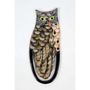  Pack Handpainted Gray Owl Bird Bookmark (Set Of 12)