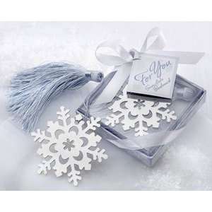  Snowflake Bookmark with Silver Finish and Elegant Ice 