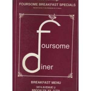  Foursome Diner Breakfast Menu Avenue U Brooklyn NY 