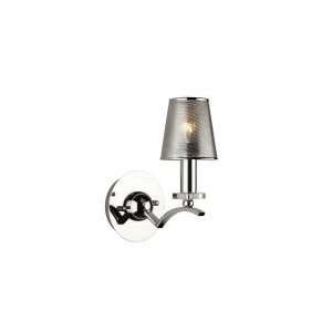 Brera Collection 1 Light 10 Chrome Wall Sconce with Silver Metallic 