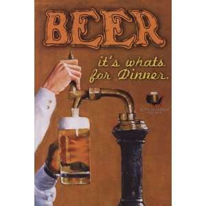  BeerIts Whats For Dinner PREMIUM GRADE Rolled CANVAS 