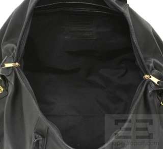 Coach Vintage Black Leather Large Travel Duffel Bag  