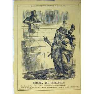  Bribery Coruption 1866 Courtroom Costume Stick Basket 