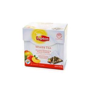Lipton Pyramid White Tea Bags, Island Mango & Peach, 18 ct  