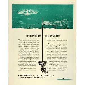 1943 Ad Kollmorgen Optical WWII War Production Submarine 