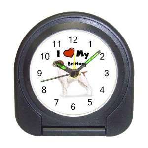  I Love My Brittany Travel Alarm Clock