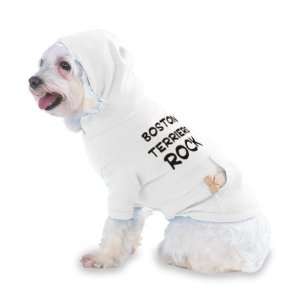  Boston Terriers Rock Hooded (Hoody) T Shirt with pocket 
