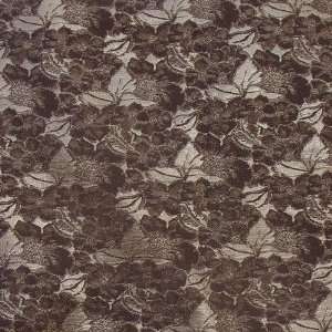 60 Wide Designer Metallic Brocade Floral Charcoal Fabric 