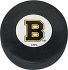 boston bruins original 6 team nhl logo hockey puck by inglasco 